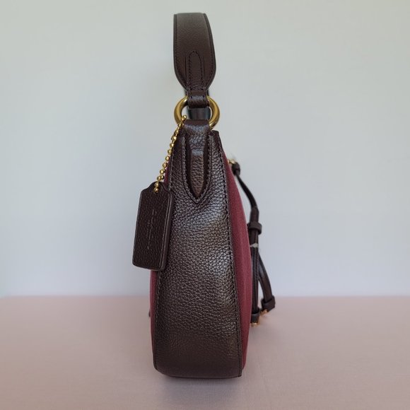 COACH Sutton Horse and Carriage Jacquard & Leather Crossbody-Oxblood Multi color - Picture 11 of 16